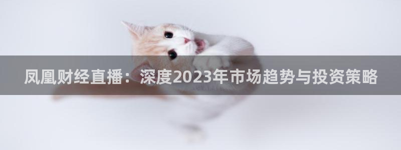 乐球直播视频：凤凰财经直播：深度2023年市场趋势与投资策略